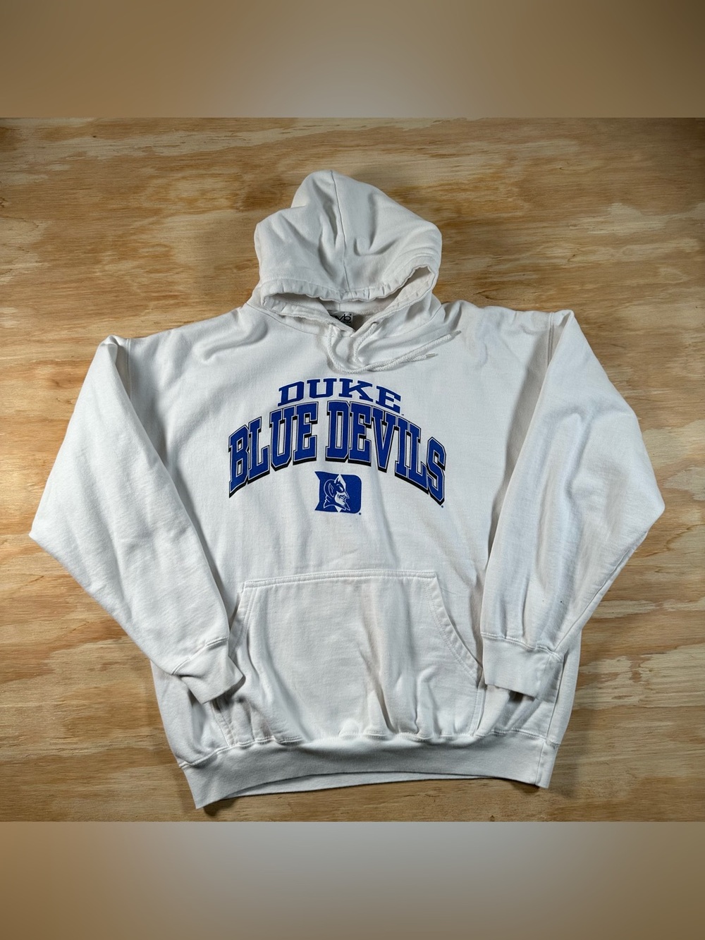 OVO White Hoodie with Blue 'Blue Devils' Collegiate Logo
